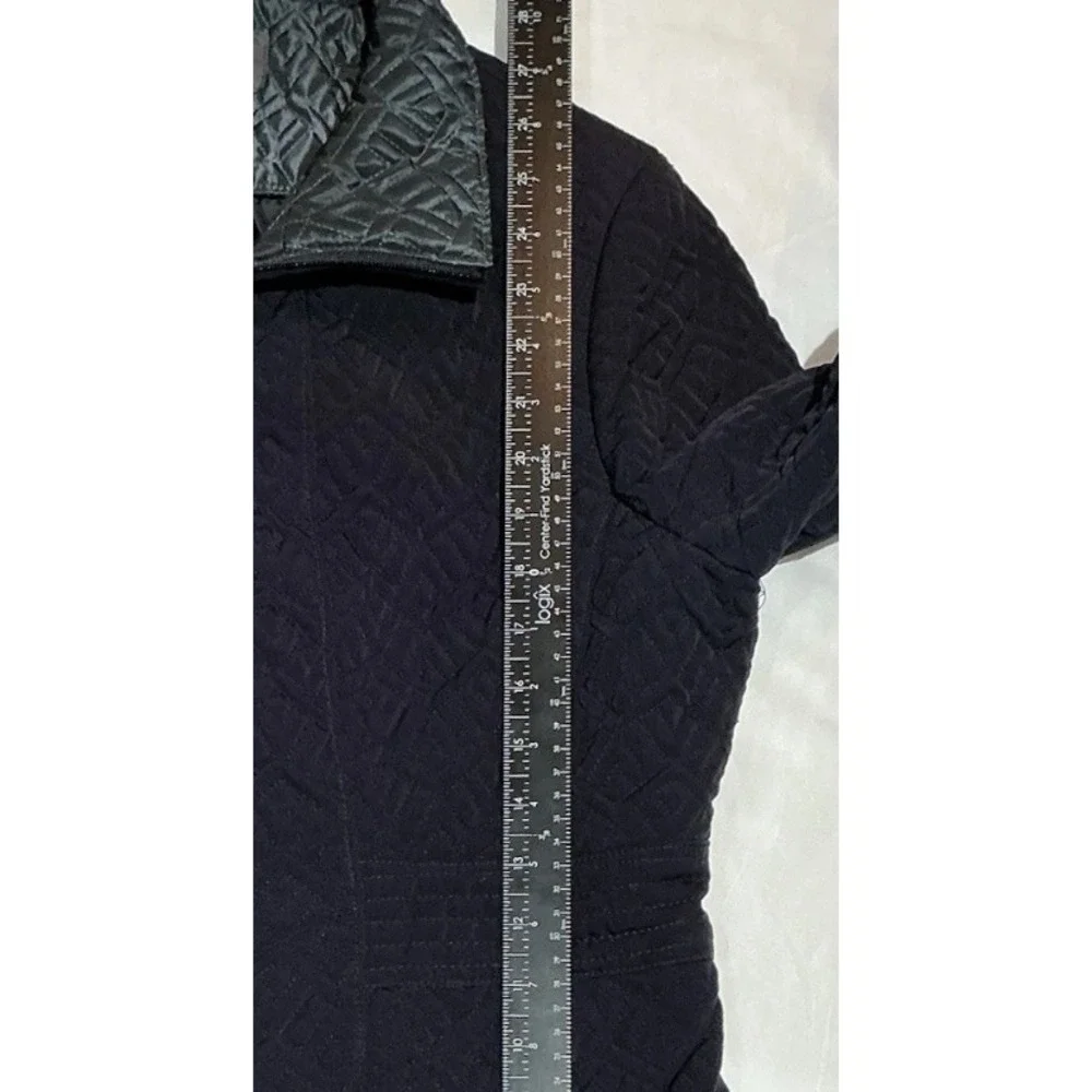 Gallery New York Qulited Jacket Large Womens Blue Full Zip